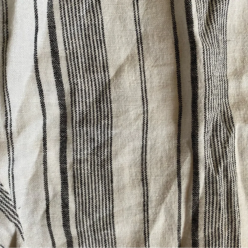 Dash Washable Linen Black & White Stripped Cropped Pant Size 2X NWT - Picture 6 of 9